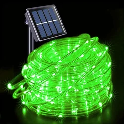 Outdoor LED Solar String Lights - Waterproof Fairy Garland for Garden and Yard Decor (Green)