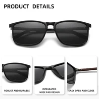 Lunettes de soleil rectangulaires classiques pour hommes et femmes, pour la conduite, la pêche, Protection UV400, polarisées, à la mode 5