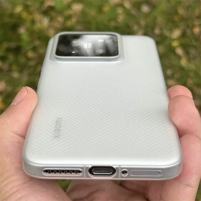 Geometric Matte Clear Stripe Slim Silicone Bumper Case - Stylish Protective Cover
