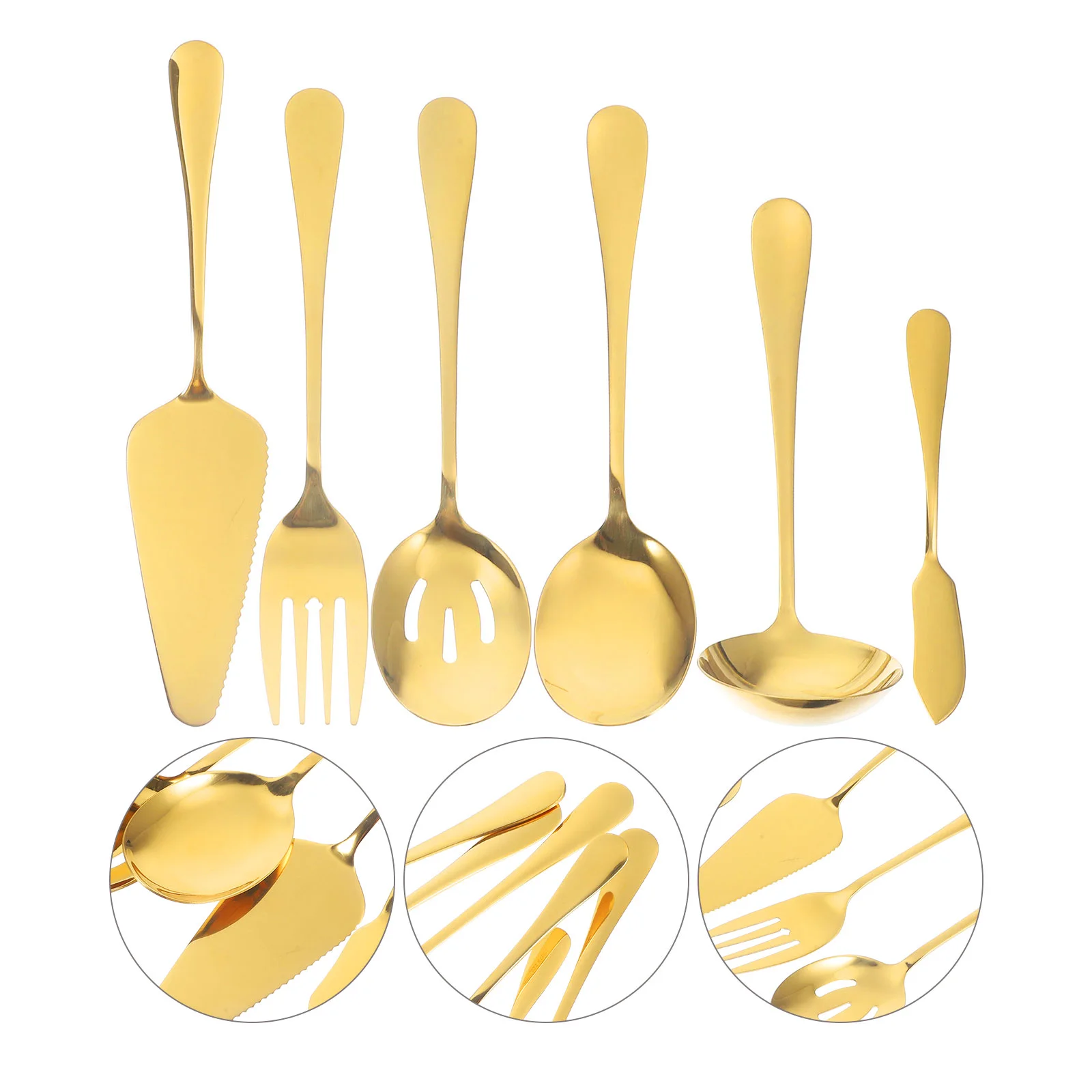 

1 Set of Cutlery Tableware Set Festive Party Fork Spoon Kitchen Stainless Steel Utensil
