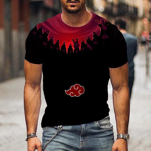 Camiseta Camisa Anime Naruto Akatsuki Simbolo Ninja