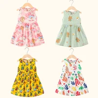 Girl Dress Cotton Summer Kids Clothes Girls Children Flower Dresses Sleeveless Princess Party Outfit Children’s Clothing