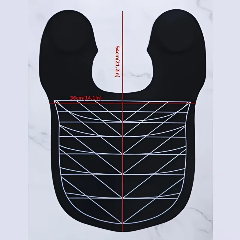 Striped Silicone Hairdressing Cape - Extra Long & Wide Anti-Falling Hair Shoulder Pad for Cutting Coloring Perm - Reusable Tools