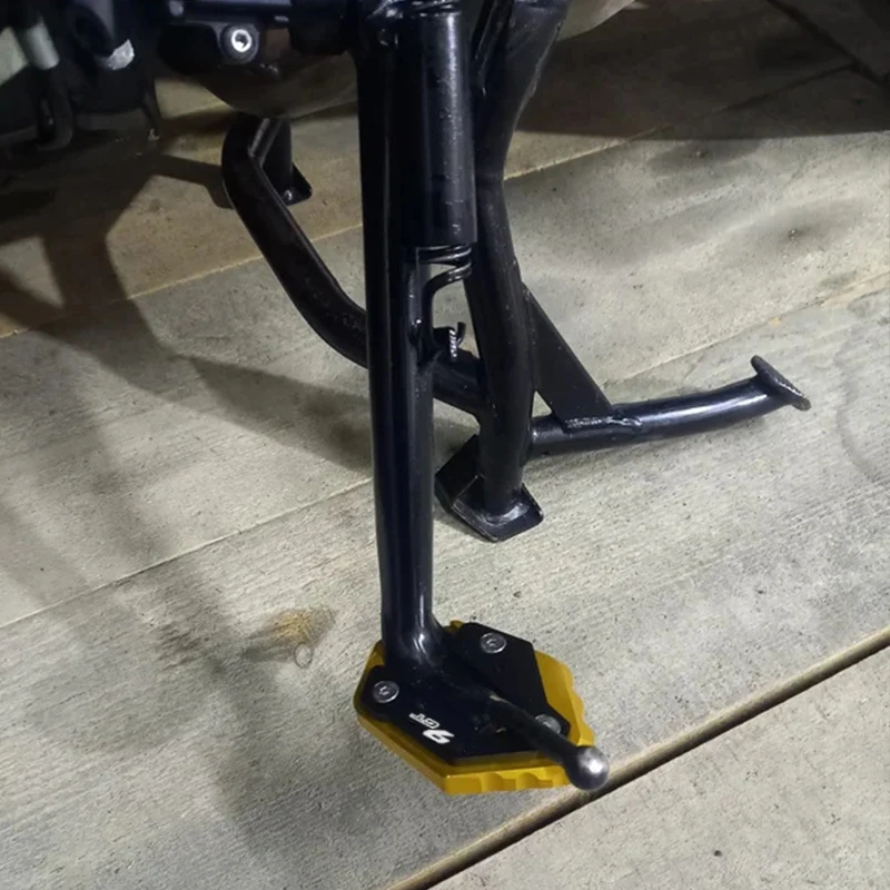 Premium CNC Side Stand Enlarger & Kickstand Foot Pad with Tire Valve Caps