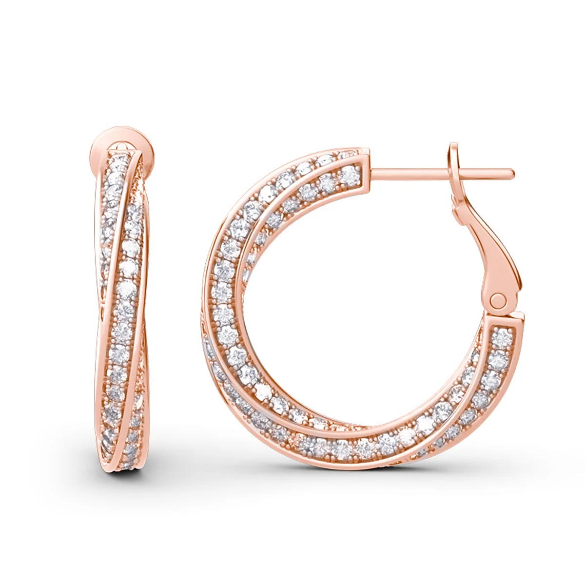 

Total Is 7.5ct Moissanite Stones Hoop Earrings For Women Luxury Hoops 100% Silver 925 2024 Trending Jewelry Delicate Gift Female