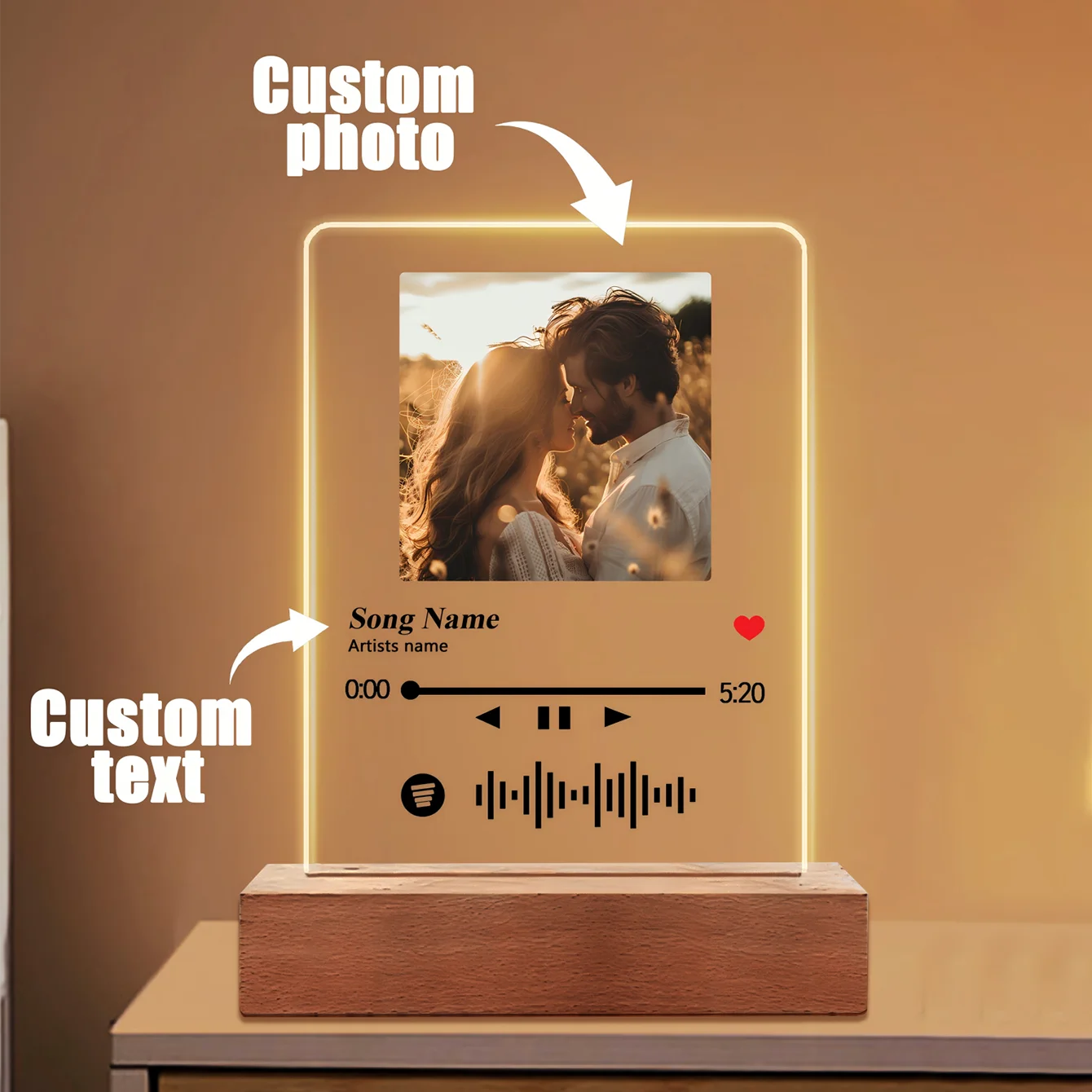 Custom Photo LED Night Lights - Personalized Gifts