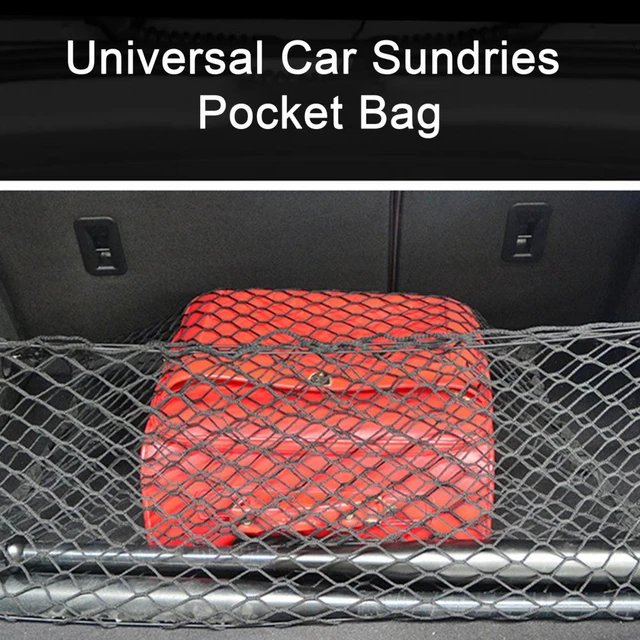 Universal Car Rear Trunk Net Mesh Elastic Nylon Back Cargo Storage  Organizer Double Layer Luggage Grocery Holder Boot String - AliExpress