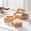 Bamboo Wood Tissue Box Holder Toothpick Box Living Room Coffee Table Restaurant Storage Accessories Rectangular Storage Box 3