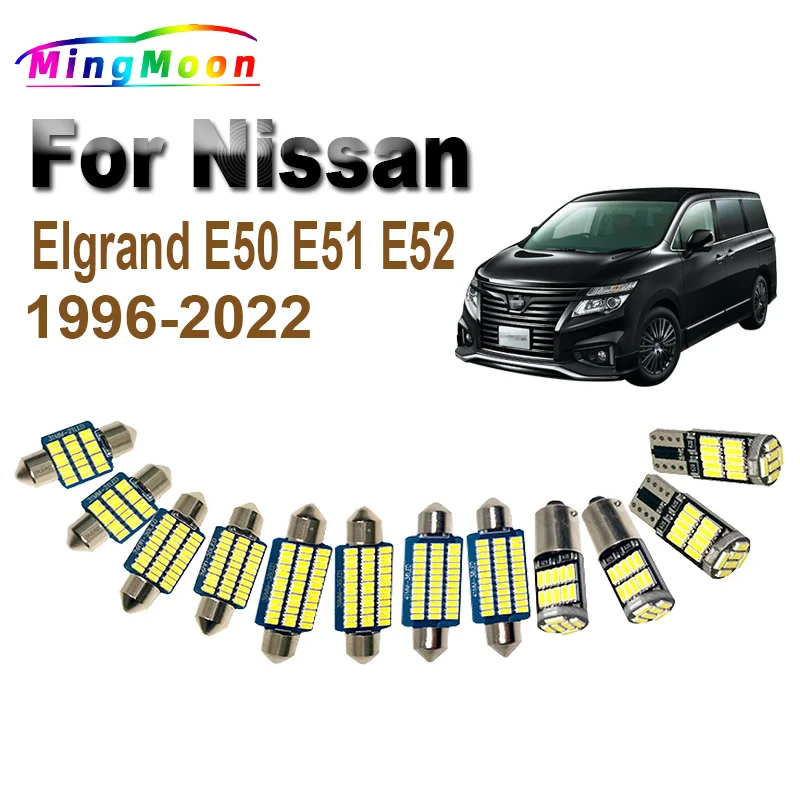 

Canbus For Nissan Elgrand E50 E51 E52 1996-2015 2016 2017 2018 2019 2020 2021 2022 LED Interior Bulb Light Kit Accessories