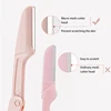 Safe Folding Ladies Face Shaver Eyebrow Trimmer Blade Anti-Scratch Razor Makeup Tools Eyebrow Trimmer Face Razor for Women 1