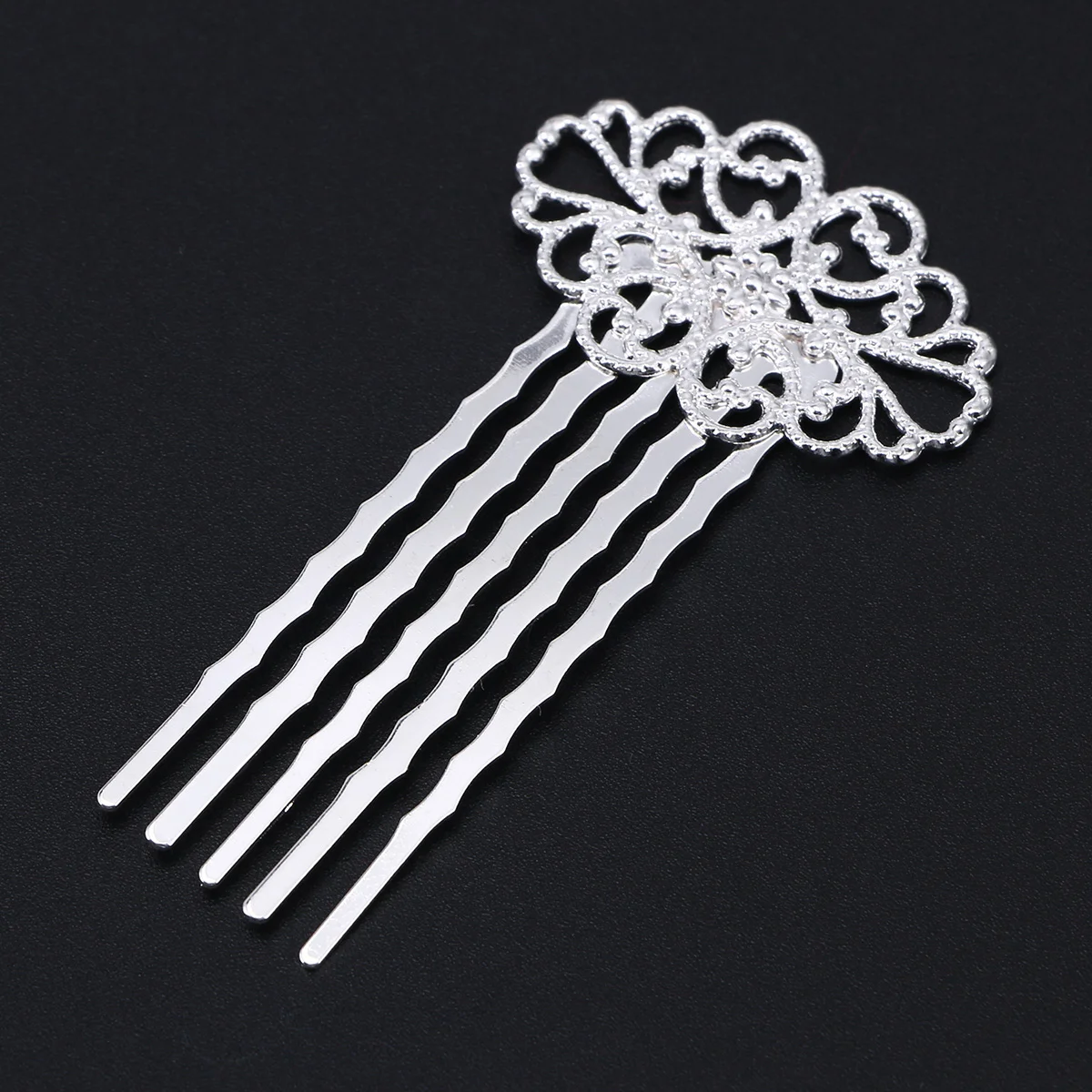 

Beaupretty Flower Hair Side Combs French Hair Comb Wedding Headpiece Women Girls