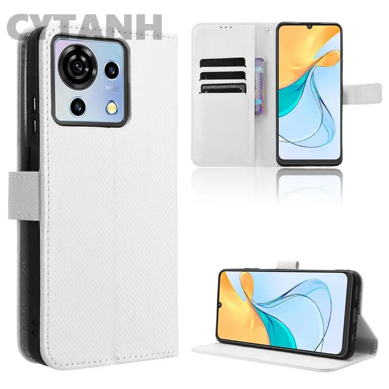 Per Zte Blade V50 Vita 4G Luxury Cover Diamond Pattern Skin Pu Leather Wallet Stand Case Per Zte Blade V50 Vita 4G Phone Bags