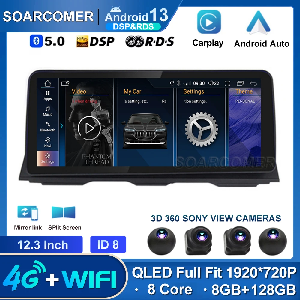 

Android 13 Car Radio Stereo Multimedia Navigation Player GPS For BMW 5 Series F10 F11 2010 - 2016 CIC NBT System 4G Lte