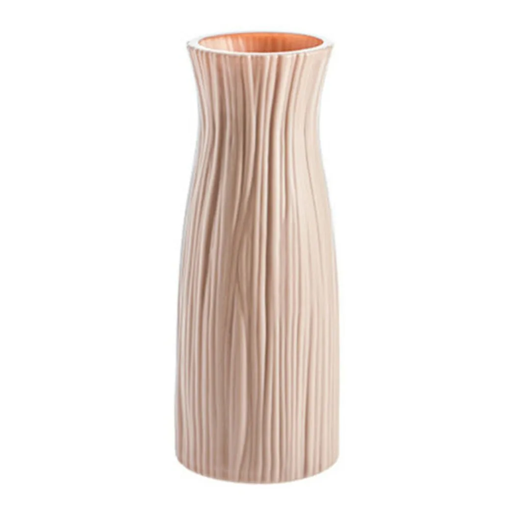 Plastic Flower Vase White Pink Imitation Ceramic Flower Pot Flower Basket Vase Home Office Decoration Garden Supplies Ornaments 3