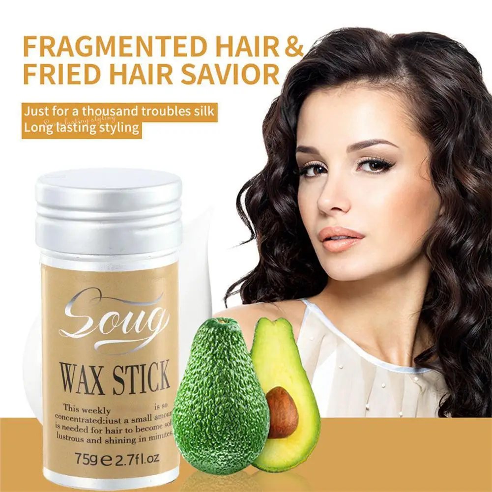 75g Broken Hair Artifact Hair Wax Stick Gel Cream Styling And Frizz Styling Fixed Children Stick Wax Fluffy Women L5r7