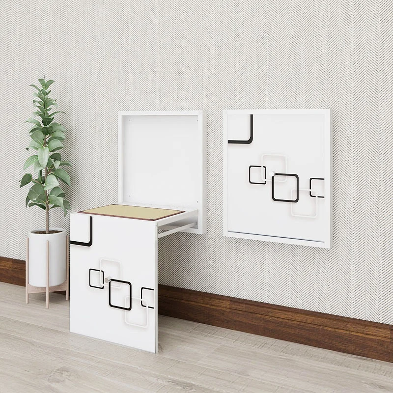 Household Furniture Bathroom And Shower Chair Stealth Wall Stool Nordic Wall Hanging Bath Seat Shoe Changing Folding Stool