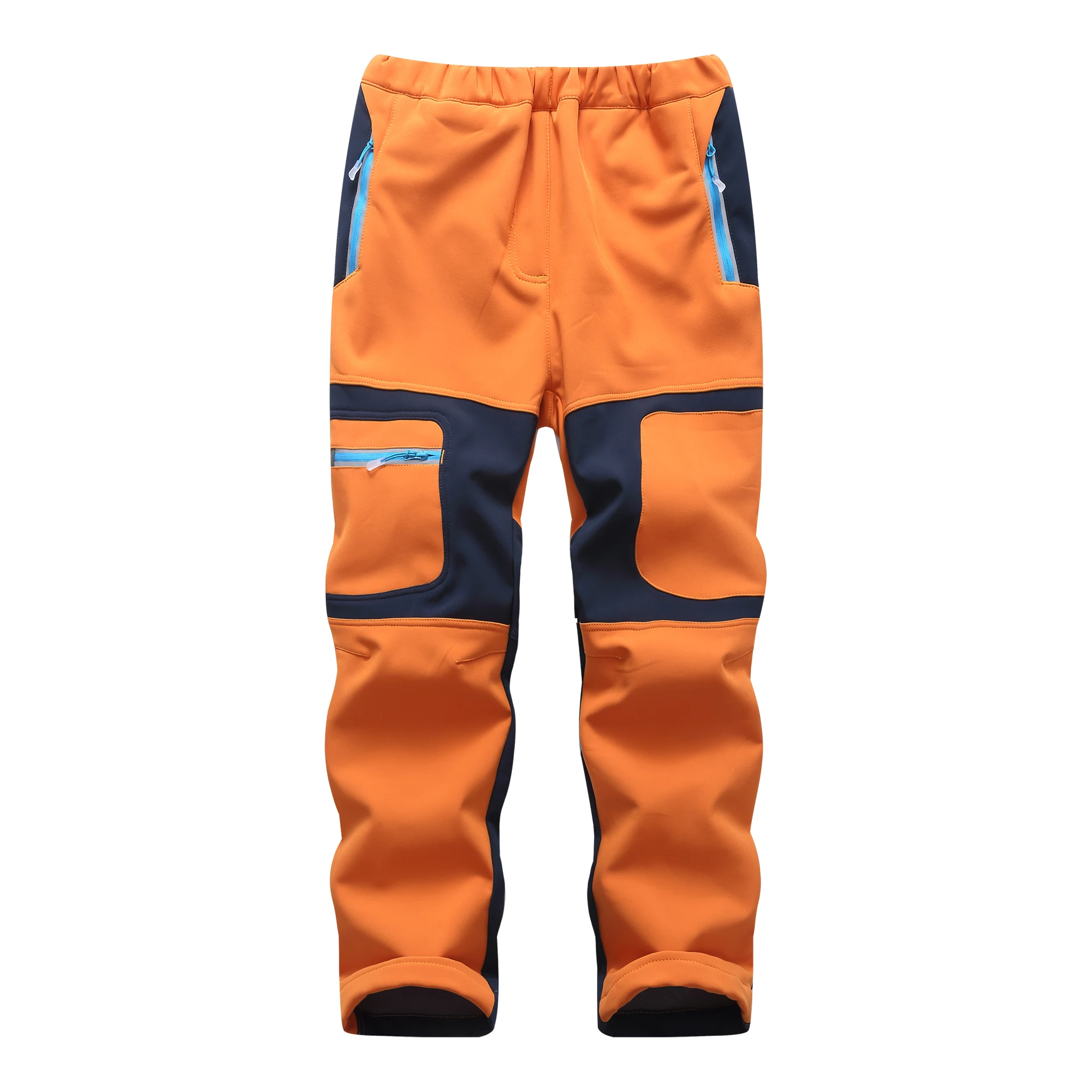 SUKUTU Pantaloni Outdoor Per Bambini Fodera In Pile - Impermeabili, Antivento, Termici, Con Tasche Cerniera E Rifrangenti, Autunno Inverno