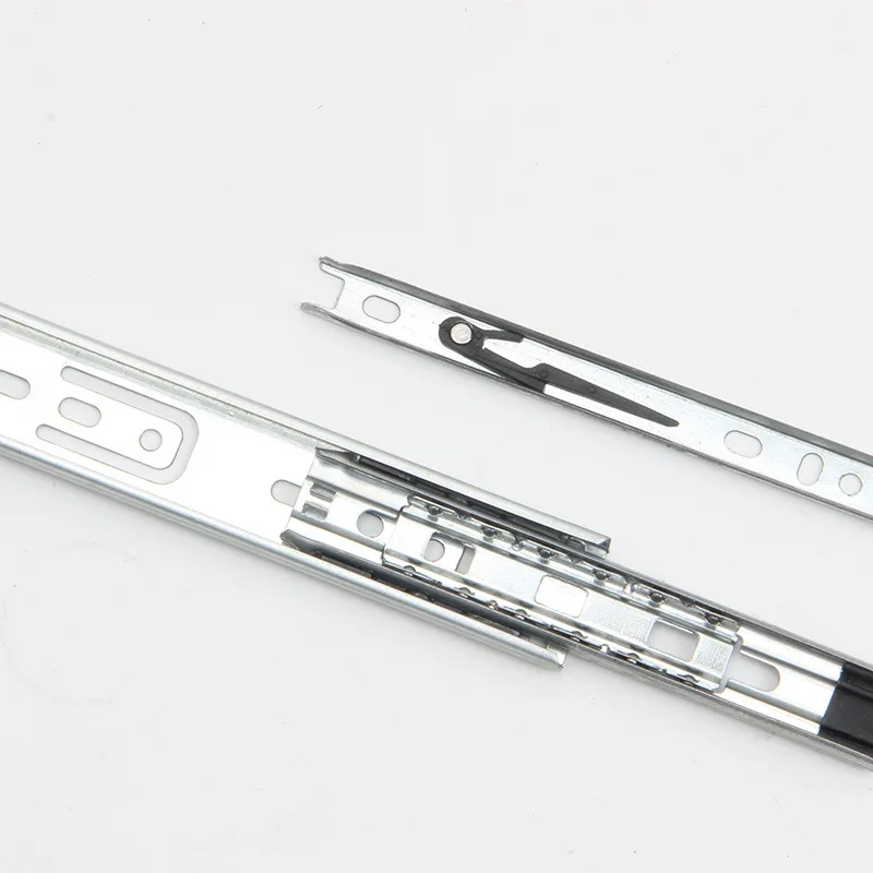 Drawer Track Drawer Slide Three Rail Guide Rail Slide Furniture Hardware Fittings 2pcs/pair drawer slides