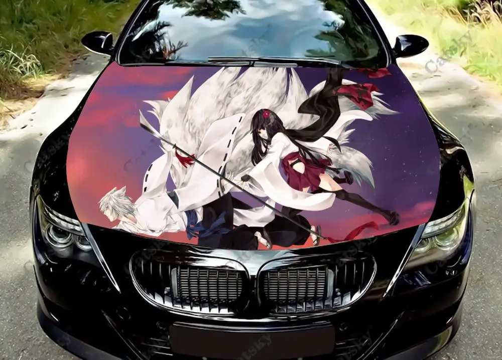 

Inu x Boku SS аниме Автомобильная капота виниловые наклейки оберточная виниловая пленка наклейки на крышку двигателя наклейки на автомобильные аксессуары