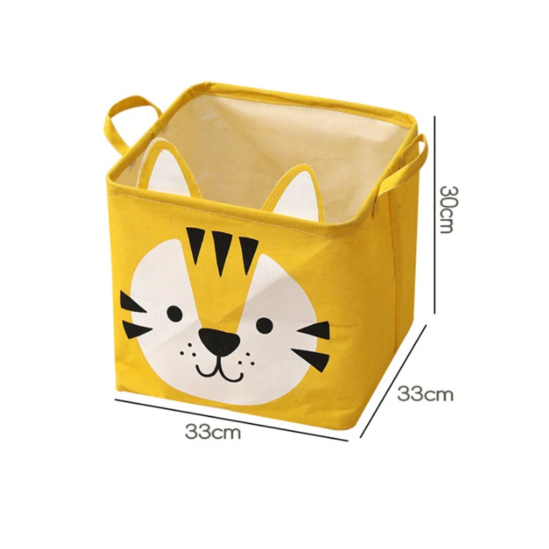 1pc Cloth Cartoon Folding Toy Storage Box Dirty Clothes Basket Large Capacity Multifunctional Storage Bag Dustproof