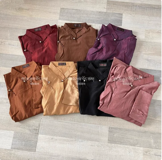 Chinese Women Stand Collar Cardigan Tibetan Shirt Tibetan Clothing