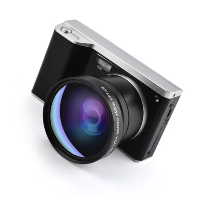 4K Mirrorless HD Digital 24 Million Pixel Camera IPS Touch Screen 4-Inch Touch Screen Plus Wide-Angle Lens SLR Camera Youtube