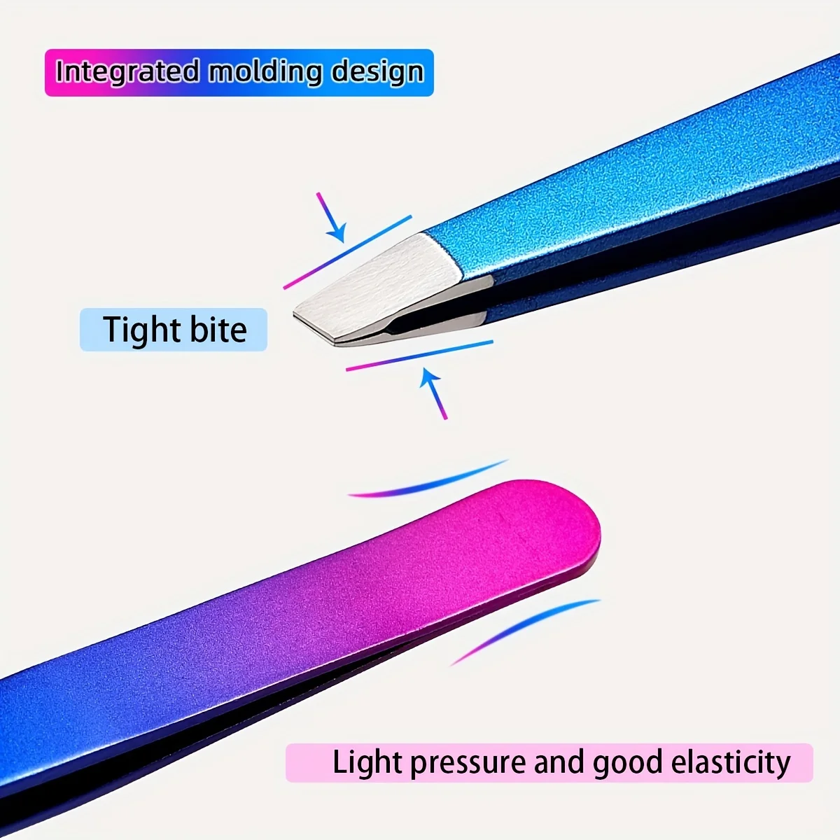 Gradient eyebrow tweezers, 1 stainless steel oblique precision eyebrow clip multifunctional plucking beard tweezers eye tool. 6