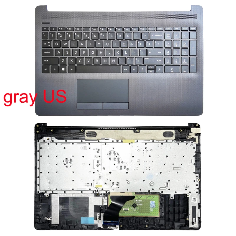 For HP 15-DA 15-DB 15S-DR TPN-C135 C136 250 255 G7 15G-DX laptop upper cover keyboard palm rest case touchpad