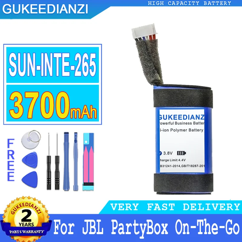 3700Mah Gukeedianzi Batteria Sun-Inte-265 Per Jbl Party Box On-The-Go Speaker Big Power Bateria