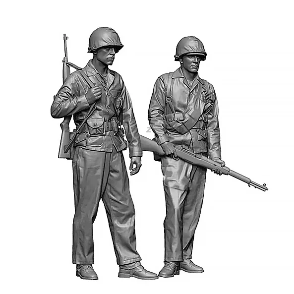1/35 수지 군인 모델 키트 그림 무색 및 자체 조립 A-2024