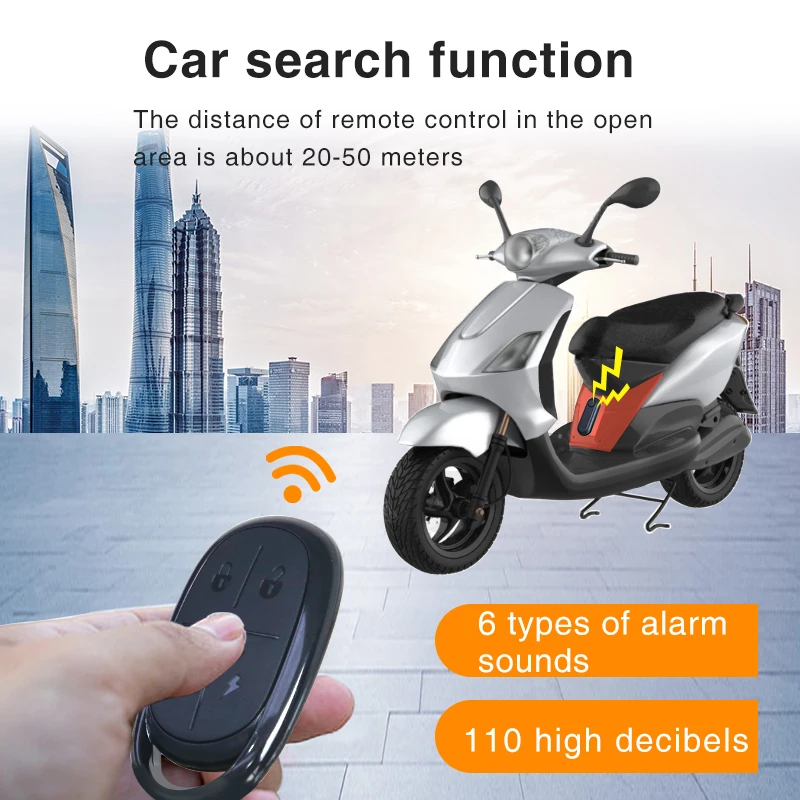DYGSM Vibration Bicycle Alarm Anti-Theft Motorcycle Bike Alarm 110dB Waterproof with Remote