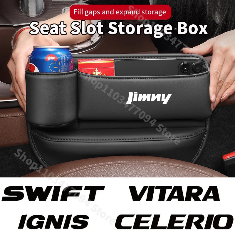 

Car Seat Gap Crevice Storage Box For SUZUKI Jimny ALTO SWIFT SX4 GRAND VITARA Ciaz Cup Phone Key Pocket Bag Interior Accessories