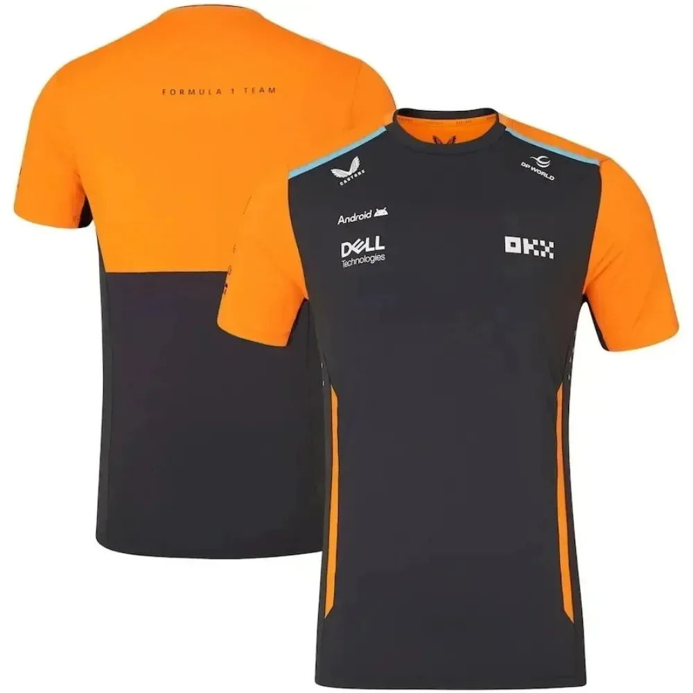 New F1 Race Car Lando Norris Team T-shirt McLaren Extreme Sports Racing Suit Breathable Sports Men Short Sleeved Women Tees Tops 4