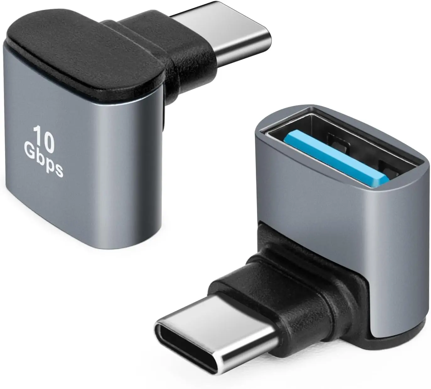 Right-Angle USB-C to USB 3.1 OTG Adapter – Fast 10Gbps Data Transfer