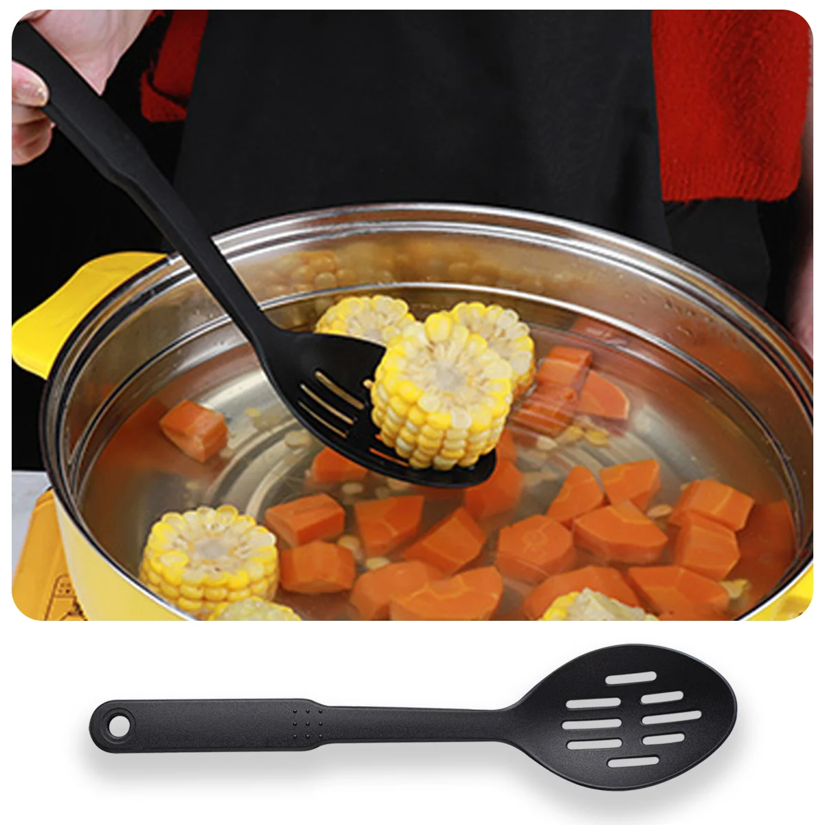 Slotted spoon Kitchen Utensils Set Non-stick Food Nylon Kitchen Gadgets Accessories For Cookware BPA Free Kitchen Tools