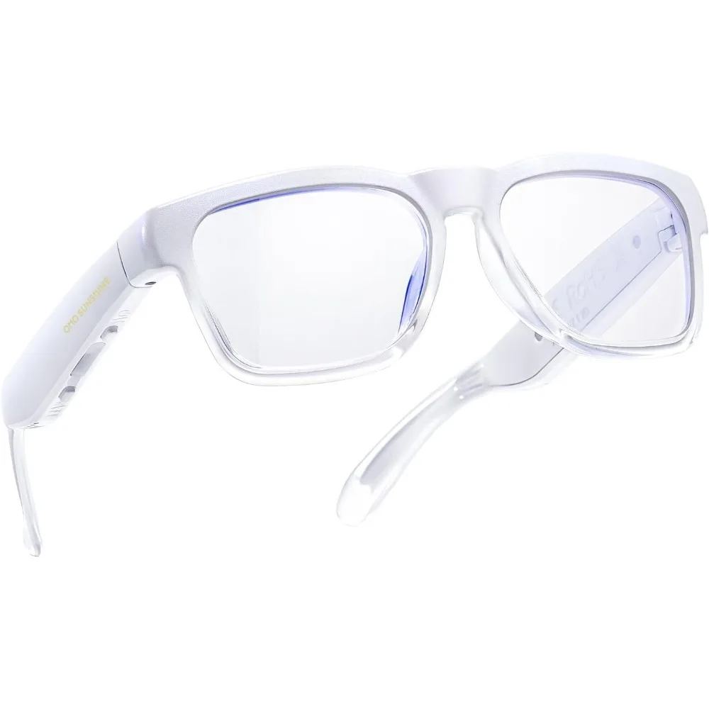 OhO Smart Glasses,Safety Glasses with Bluetooth Speaker,Indoor/Outdoor UV Protection and Voice Control,Unisex(Blue Light Lens) 2
