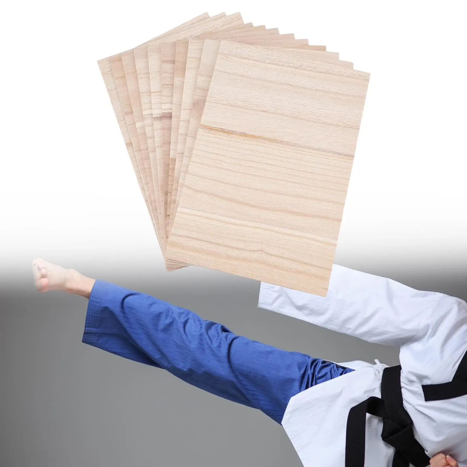 10 Pieces Wood Breaking Board Hitting Portable Wood Taekwondo Breaking Board