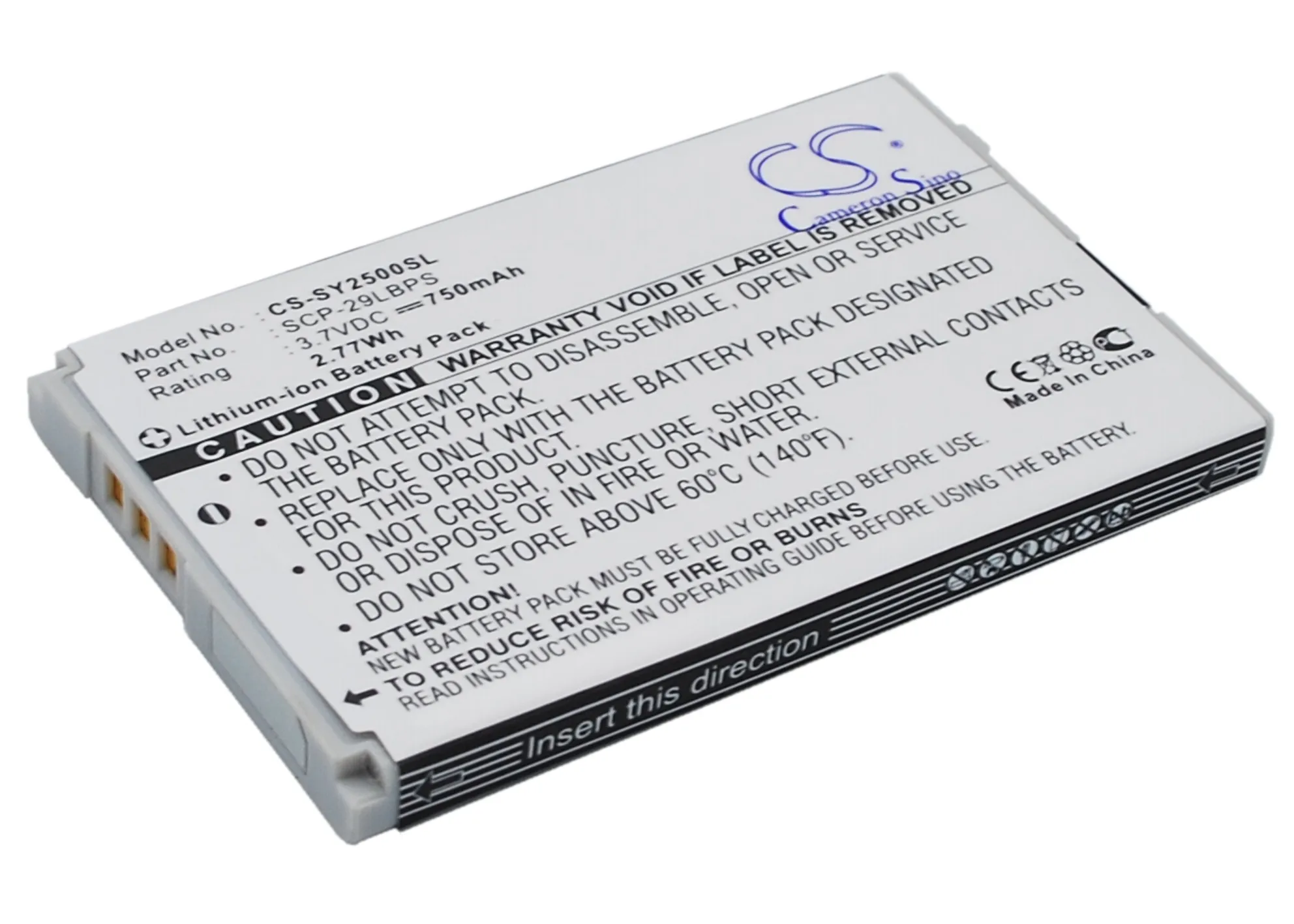 Аккумулятор CS 750 мАч для Sanyo S1 SCP-2500 | Электроника