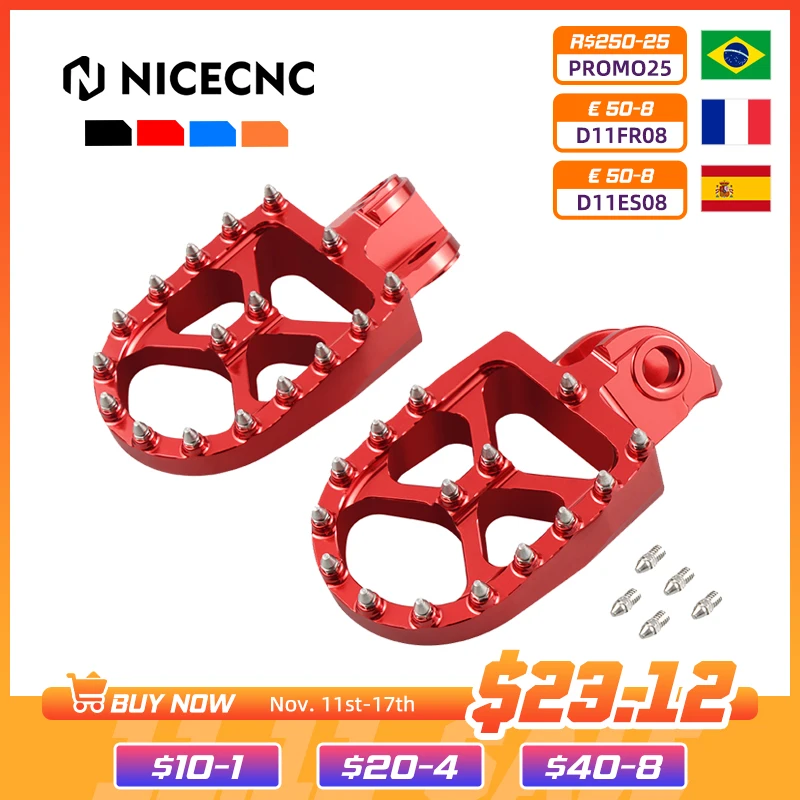 Foot Pegs Footrest motorcycle accessories motorcycle footrests motorcycle foot pedals For Beta RR 300 RR250 2013-Xtrainer 250 300 2015-RR 350 390 400 430 450 480 498 520 525 2006 -