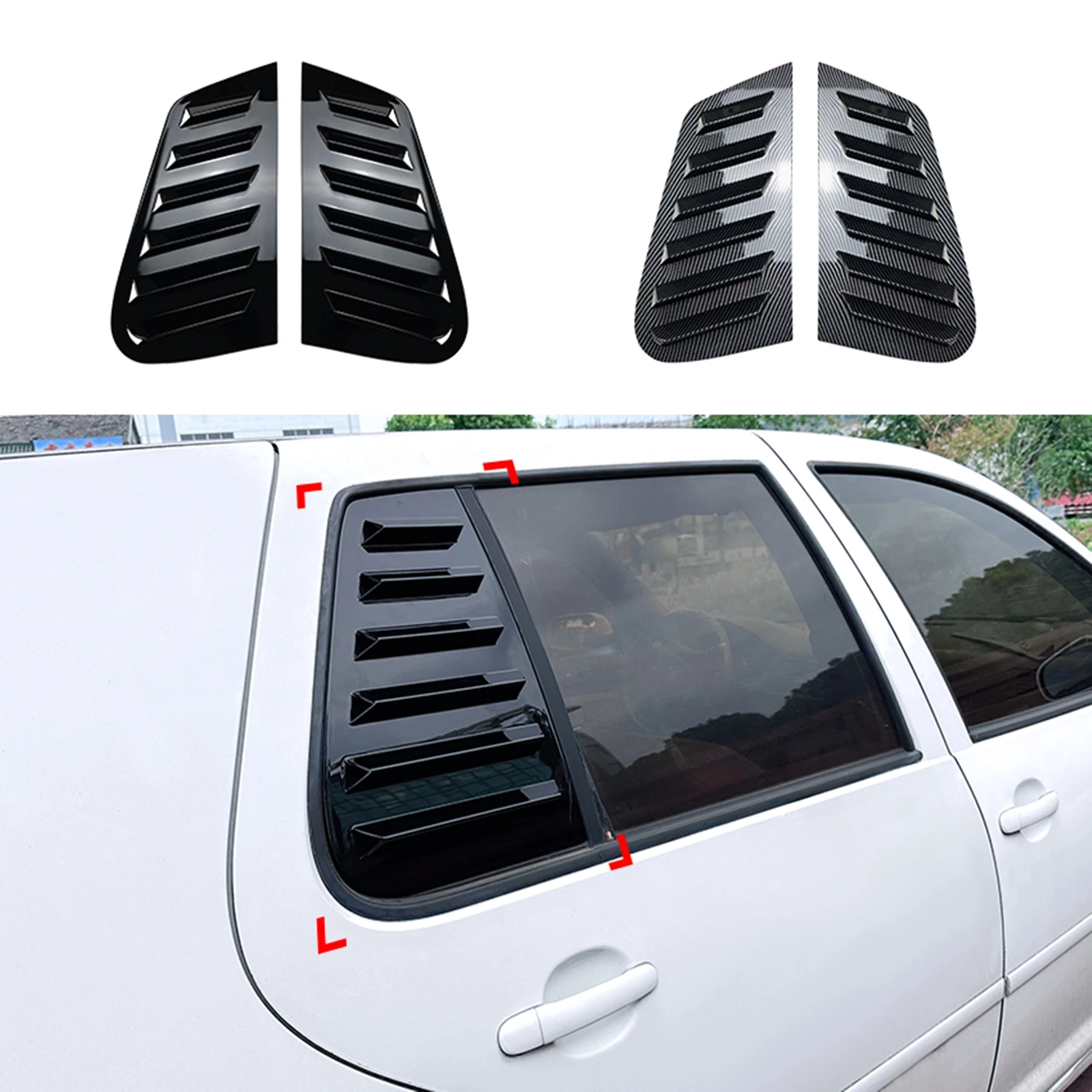 

Car Rear Side Window Louver Shutter Cover Trim Auto Part For Volkswagen VW GOLF 4 MK4 IV GFK 1997-2006