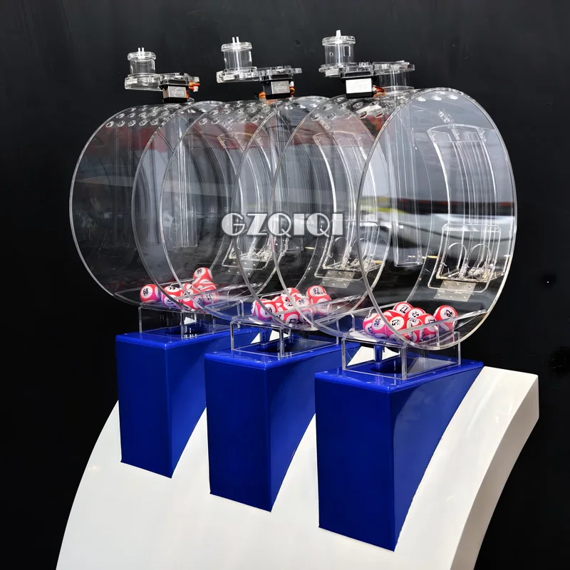 Popular lottery machine with 3 cylinders and balls holder for pick 3 game
