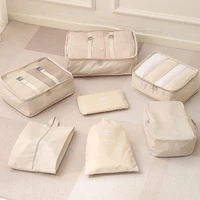 7 Pcs Set Travel Organizer Storage Bags Suitcase Packing Cubes Set Cases Portable Luggage Clothes Shoe Tidy Pouch Folding.-zmt 2