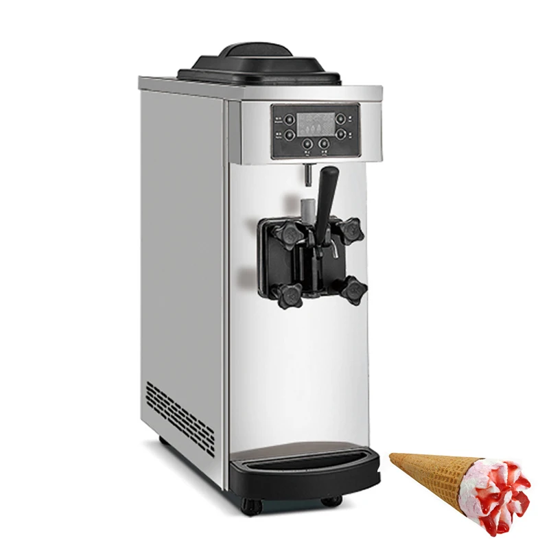 

Soft Ice Cream Machine Mini Desktop Single Head Strawberry Sundae Machine Single Flavor Popsicle Machine Small