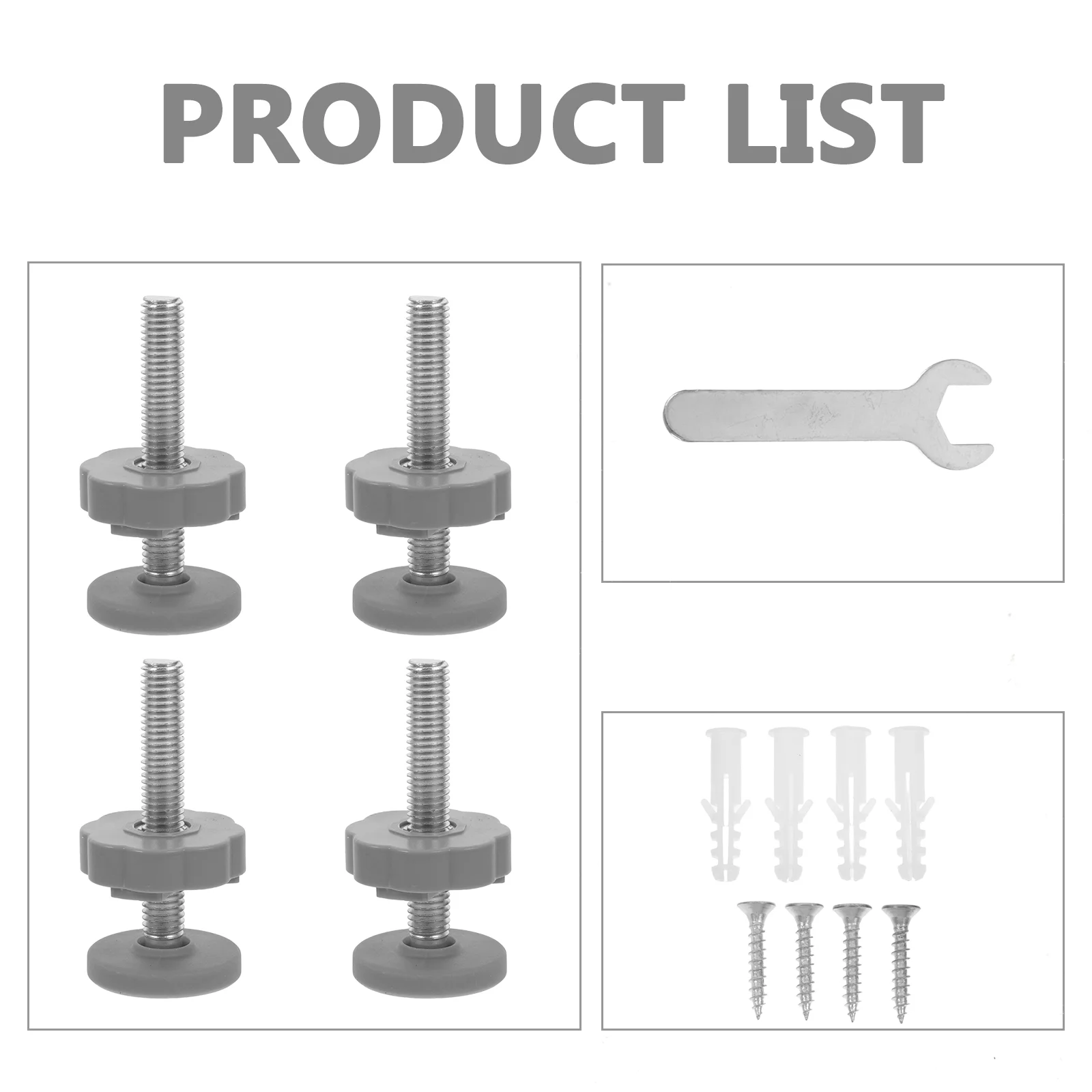 4 Pcs Isolation Safety Door Screw Child Pvc Lagging Baby Gate Replacement Hardware