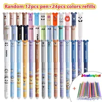 36/48/60Pcs Set 48 Color Random Gel Pen Core 0.5mm Writing Pens Ideal for Note-Taking, Writing, Office, School, and Home Use 1