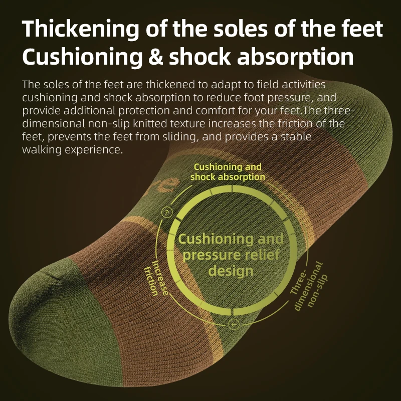 Qunature Waterproof Socks Hiking Outdoor Camping Sock Skiing Wading Winter Non-slip Riding Snow Warm Waterproof Socks thermal socks women hiking socks