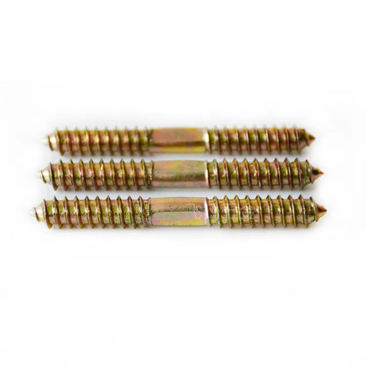 M4 M5 Hanger Bolt Wood To Metal Dowels Double Ended Furniture Fixing Self Tapping Screws Wood Thread Stud 30pcs Household DIY