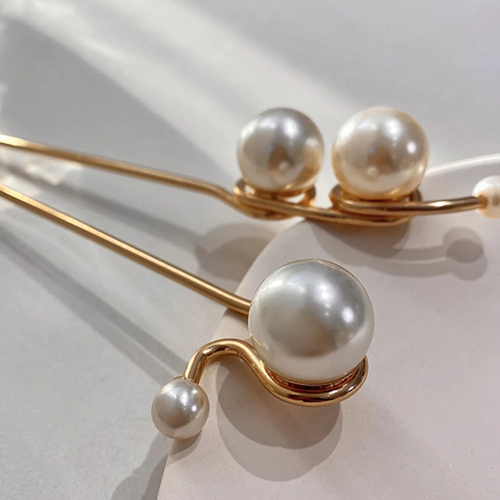 Gancho de cabelo minimalista com pérola estilo chinês_voghion.com