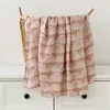 Bamboo Cotton Baby Blankets Newborn Muslin Swaddle Blanket Baby Bed Cover Leaf Print Infant Bath Towel 3