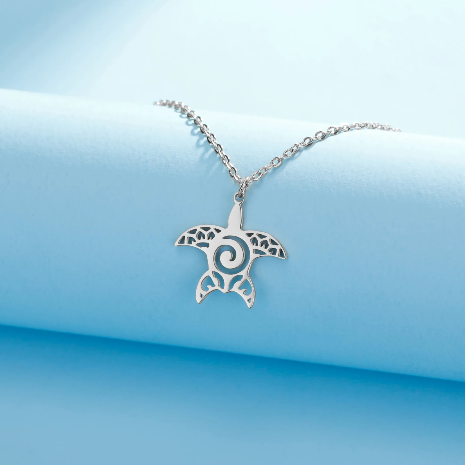 DAYLINLOVE Collana Tartaruga In Argento 925 Con Opale - Ciondolo Animale Portafortuna Per Donne